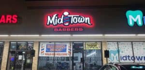 midtown barbers LED sign