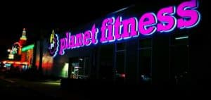 planet fitness LED sign