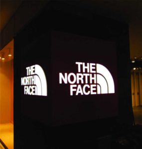 The North Face LED sign