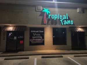 tropical tans LED sign