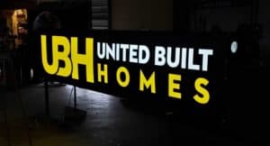 United Built Homes LED sign