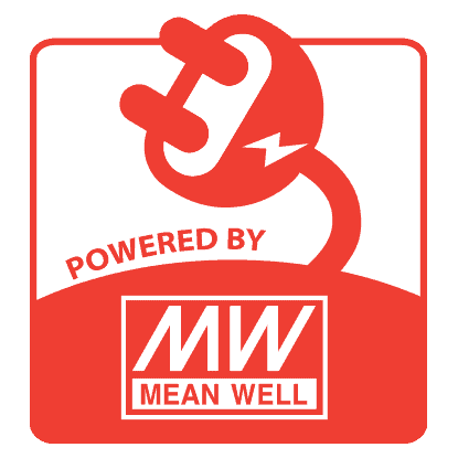 mean well power supply powered by logo